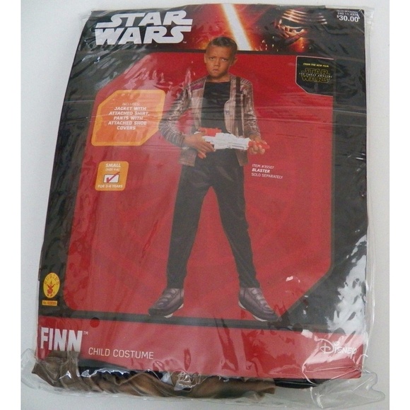 NWT Finn Star Wars Halloween Rubies Costume Sz Small 4-6 Ages 3-4 Force Awakens - Picture 2 of 3